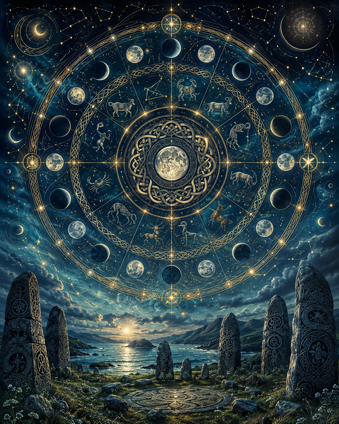 Celtic celestial wheel